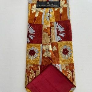 Mens Ermenegildo Zegna Silk Tie Flowers